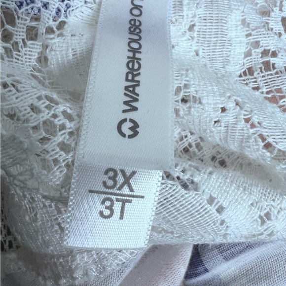 Warehouse One Plaid Button Down Shirt Floral Lace - Picture 8 of 10